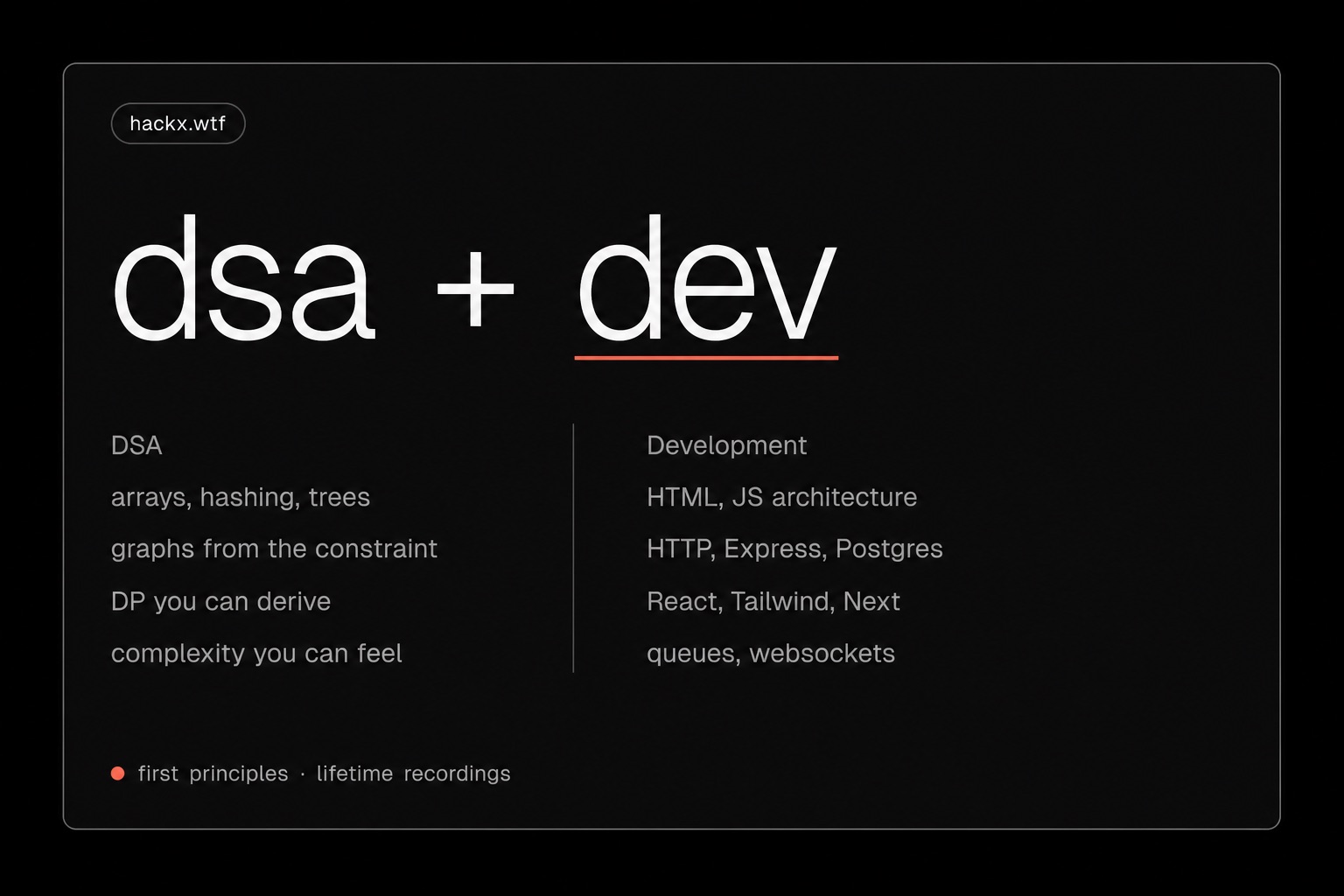 dsa + dev cover
